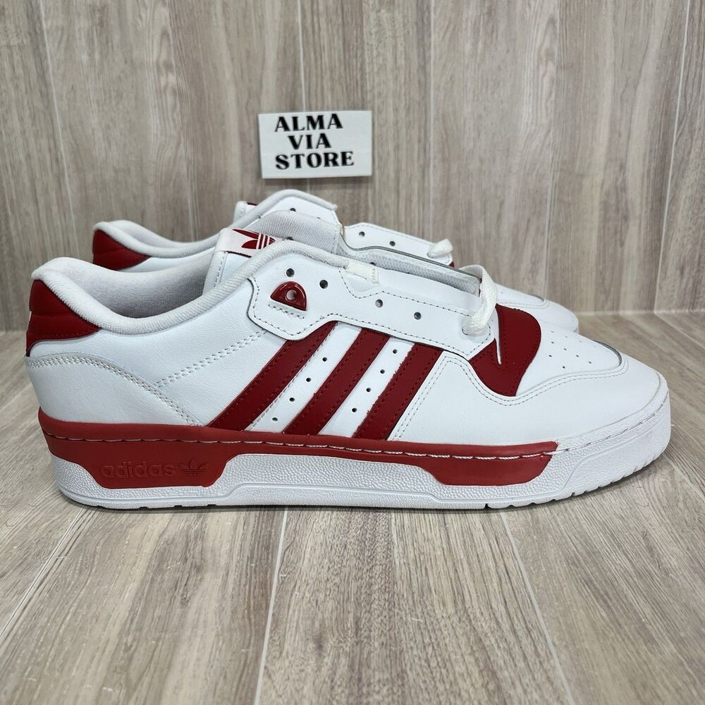 Adidas Originals Rivalry Low White Team Power Red Gym Sneakers GZ9793 Mens Sz 13